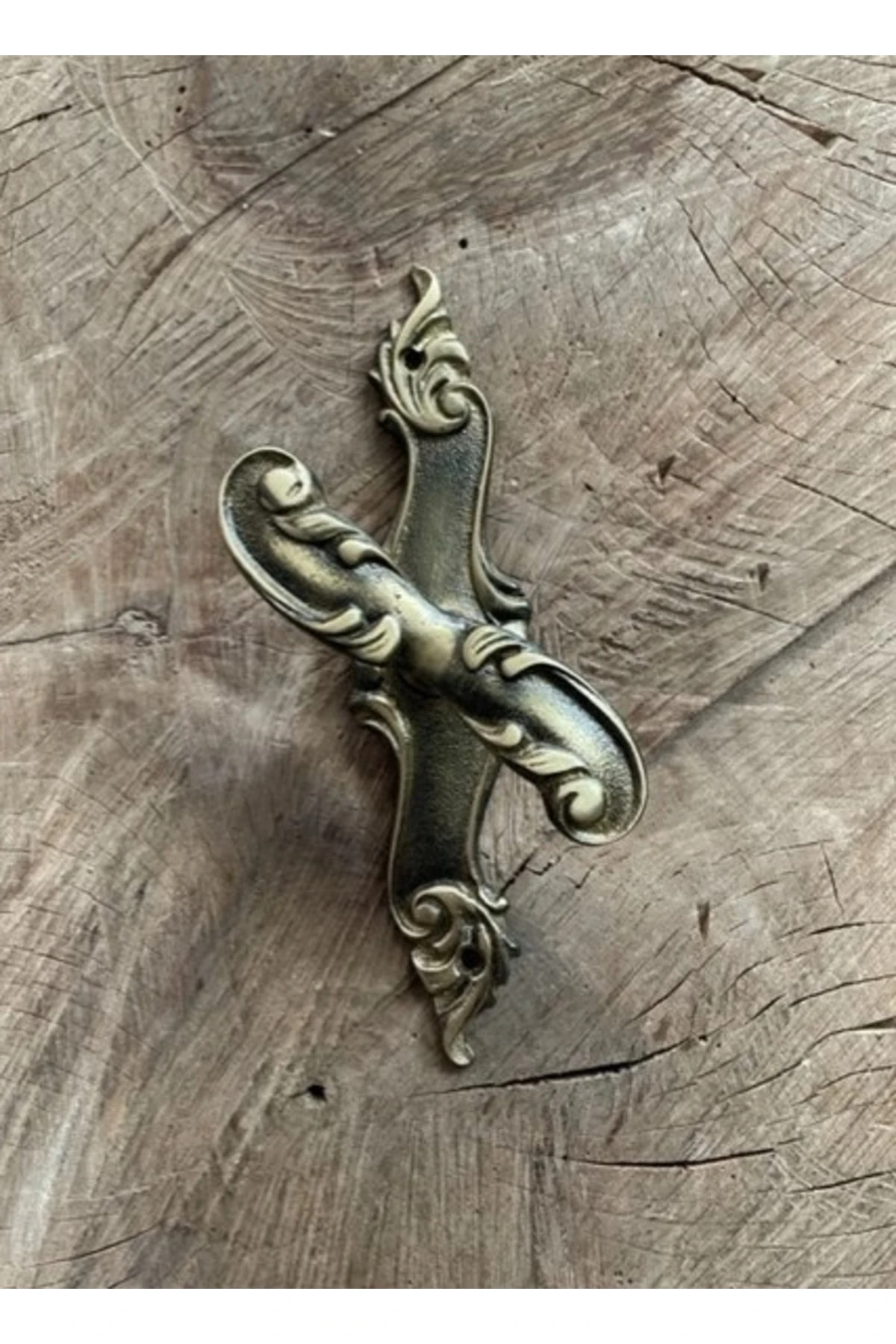 Antik Sarı Pirinç Ahşap Pencere Kolu Pirinç Pencere Mandalı