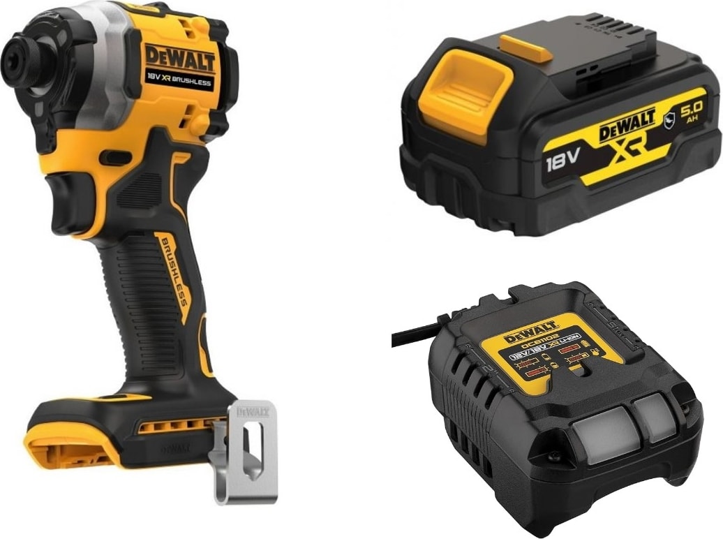 DEWALT DCF850N 205NM + DCB184 G-Shock Batarya + Hızlı Şarj Cihazı Üçlü Set Kutulu
