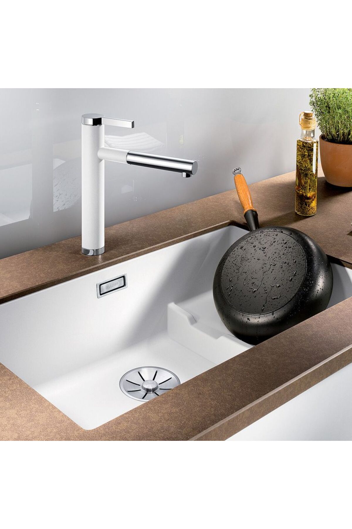 1 BUÇUK GÖZ TEZGAH ÜSTÜ&TEZGAHA SIFIR VE TEZGAH ALTI UYUMLU ( BEYAZ 70X40CM)