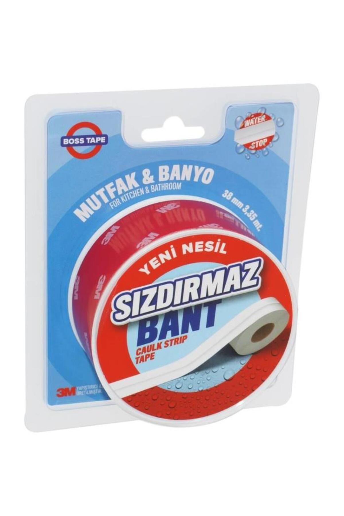 3M Su Sızdırmaz Bant Mutfak Lavabo Pencere Tezgah Sızdırmazlık Bandı 38mmX3,35 MT-1Adet