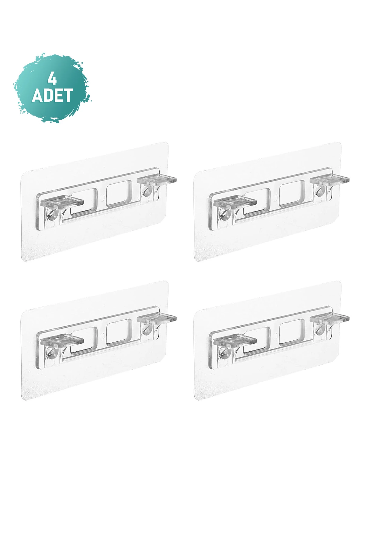 4 Adet Ultra Güçlü Kendinden Yapışkanlı Dolap İçi Raf Tutucu Raf Destek Aparatı Raf Sabitleyici