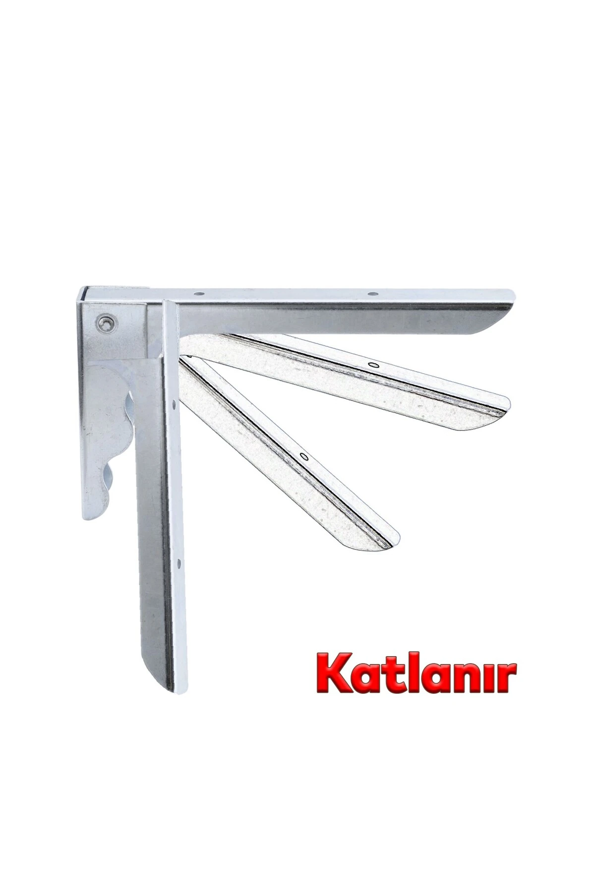 Metal Katlanır Raf Altı Ayağı 18 x 10 cm (1 ADET) Duvara Monteli Balkon Masası Sehpası Montajı