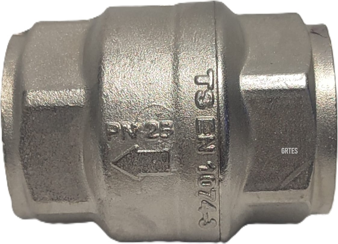 (2'li Paket) 1" DN25 Sarı/krom Dik Çekvalf - Vertical Check Valve