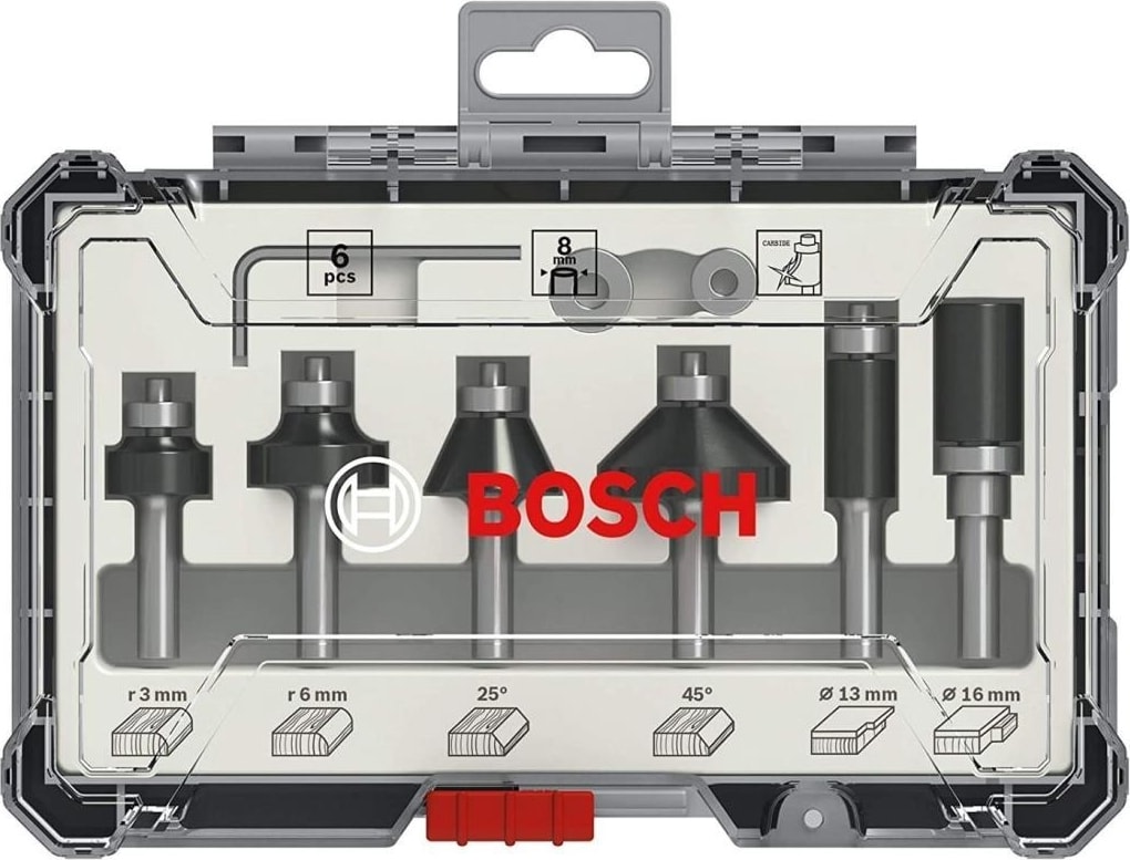 BOSCH Freze Seti 6 Parça Karışık 8 mm (Pro) 2607017469