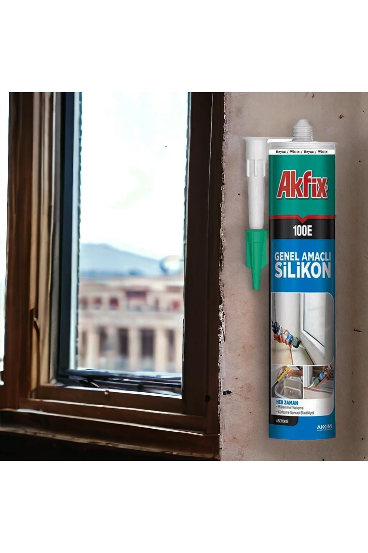 Genel Amaçlı Antrasit Gri Akrilik Mastik Silikon 325 GR Kapı Pencere Pvc Montaj Yalıtım Yapışma