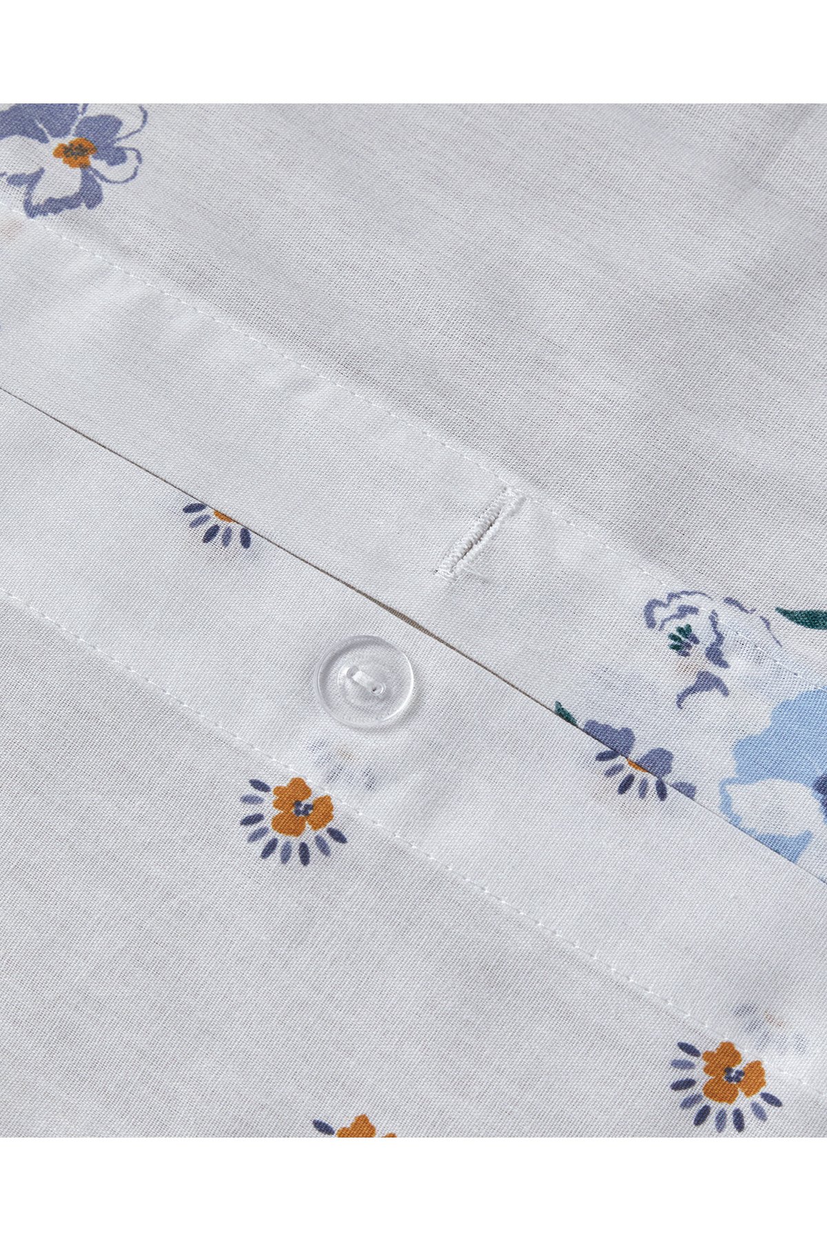 Floret Line Pamuk Çift Kişilik Nevresim Takımı 200x220 cm Mavi