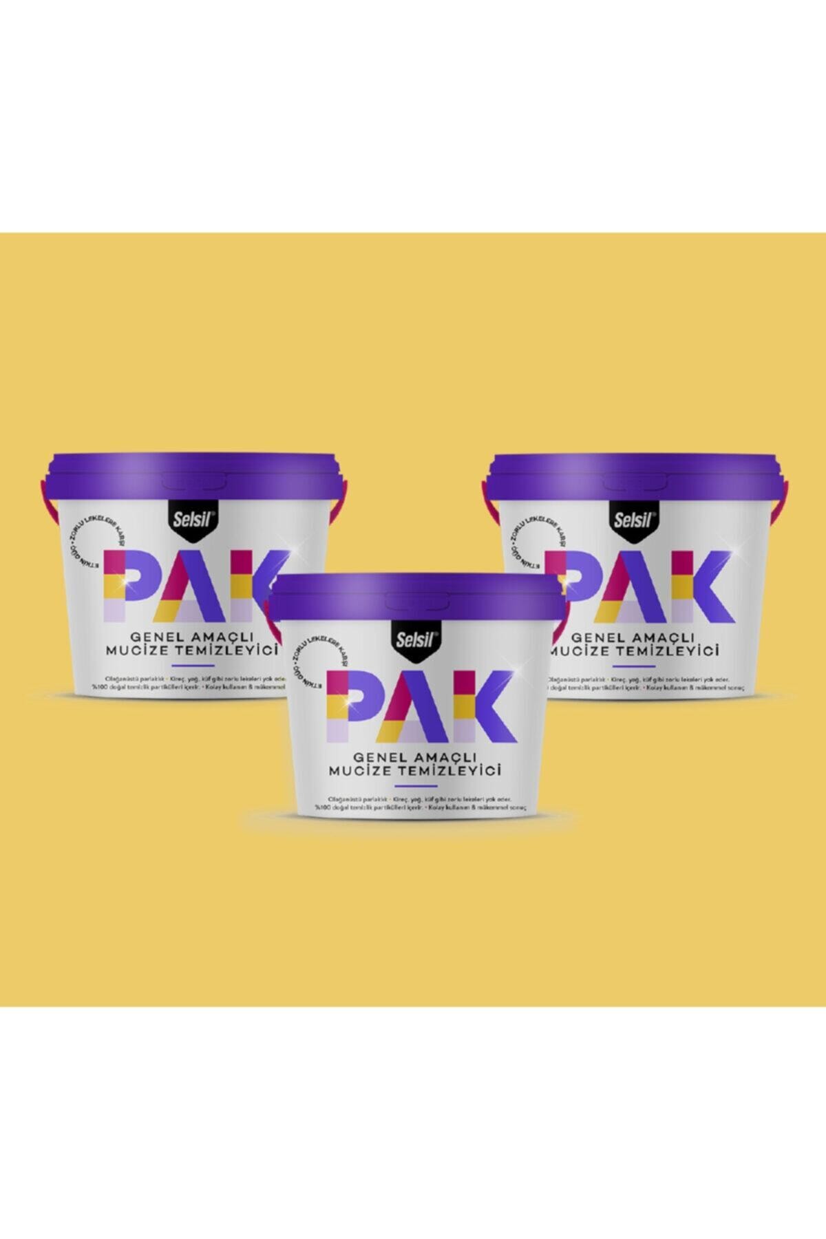 SELSİL Pak Genel Amaçlı Mucize Temizleyici 500 Gr X 3 Adet