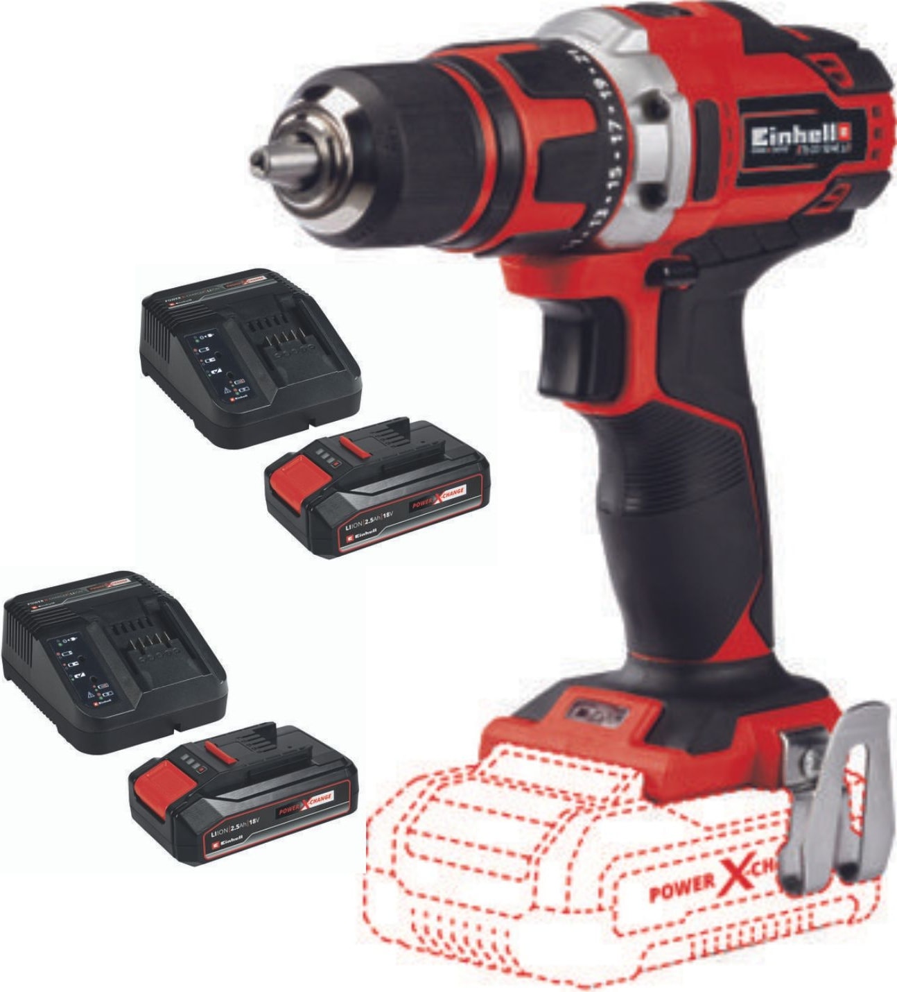 EİNHELL Te-Cd 18/40 2X2.5AH Akülü Vidalama Matkap
