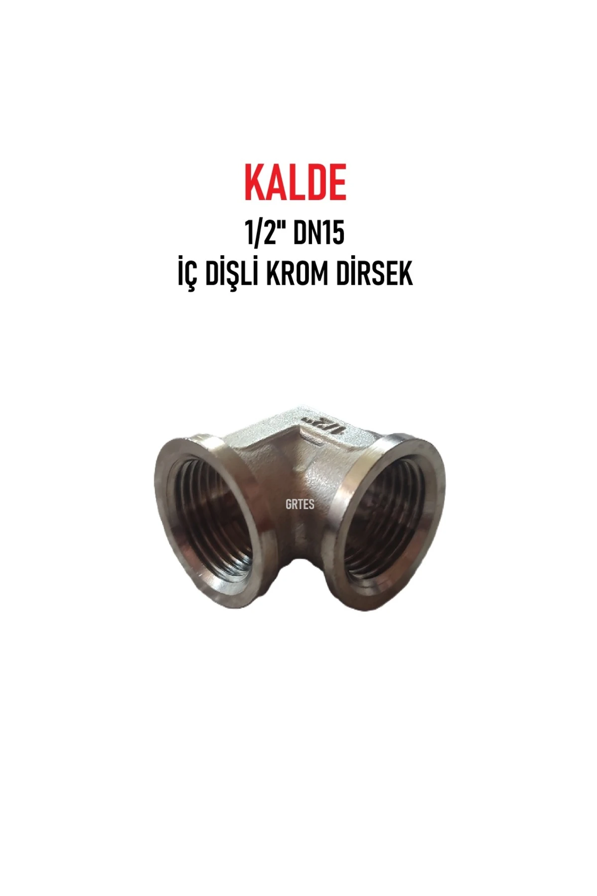 1/2" Dn15 Sarı/Krom Dirsek İç Dişli (Dişi) - Brass İnternal Thread Elbow