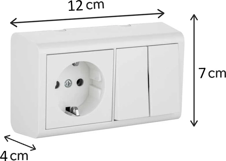 Sıva Üstü Komütatör + Topraklı Priz  Nivo