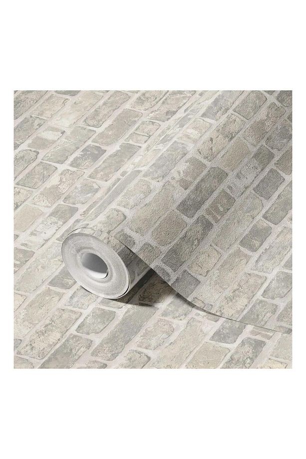 ROKA 23104-2 TAŞ DESENLİ GRİ DUVAR KAĞIDI 16,5 m2