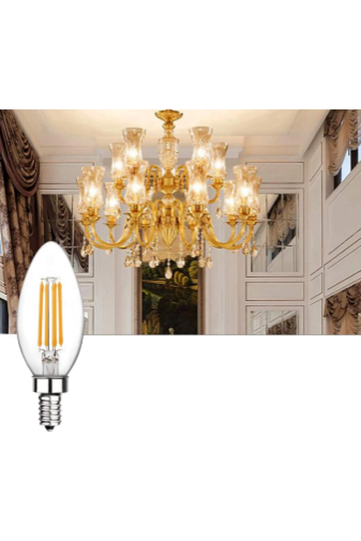 10 ADET CT-4066 LED Buji Ampul, 4 W GÜN IŞIĞI E14 DUY