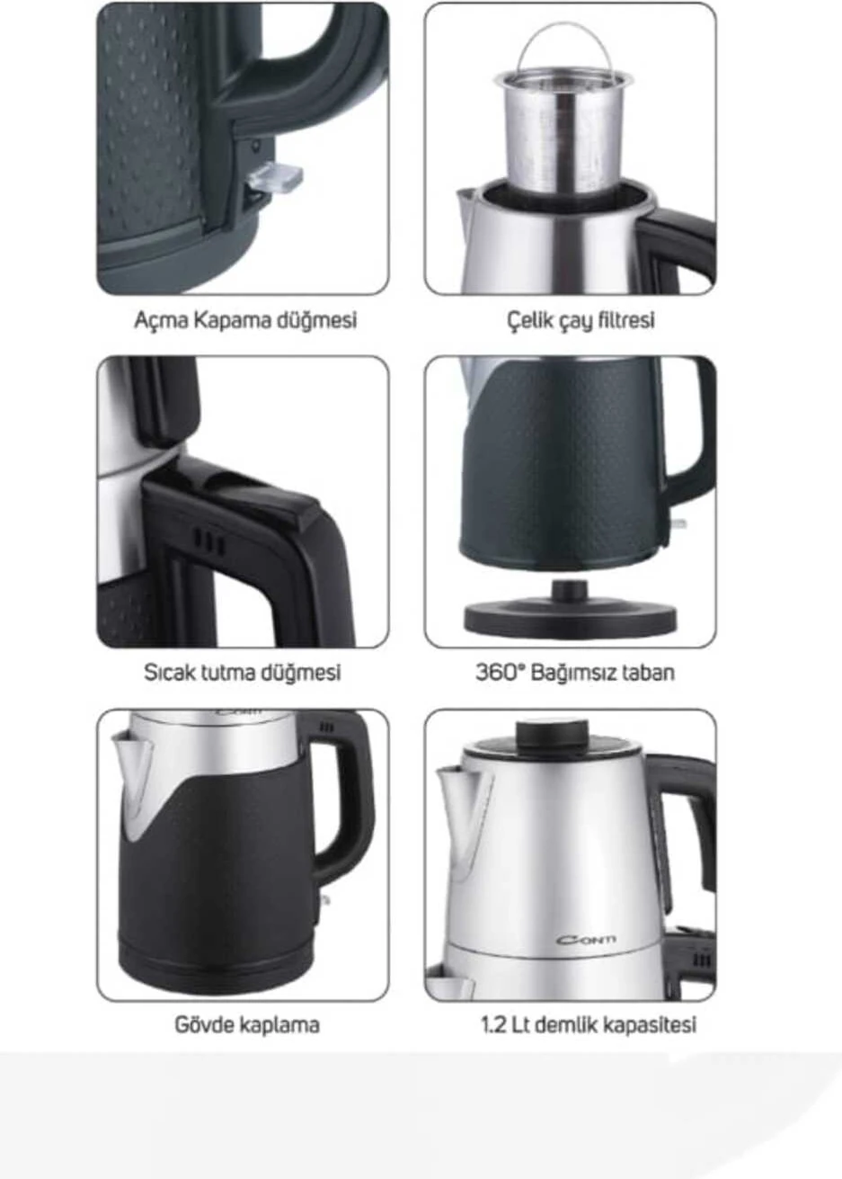 Paslanmaz Çelik Çaycı Kapaklı, Dayanıklı ve Şık Tasarım