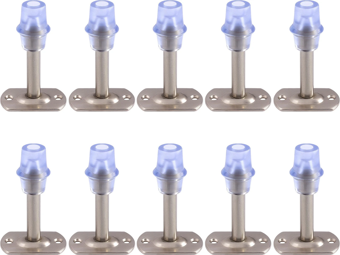 Kapı Stoperi 10 Adet Tamponu Gümüş Krom 8 cm Metal Kapı Durdurucu Tutucu Kapı Altı Üstü Kolu Stopu