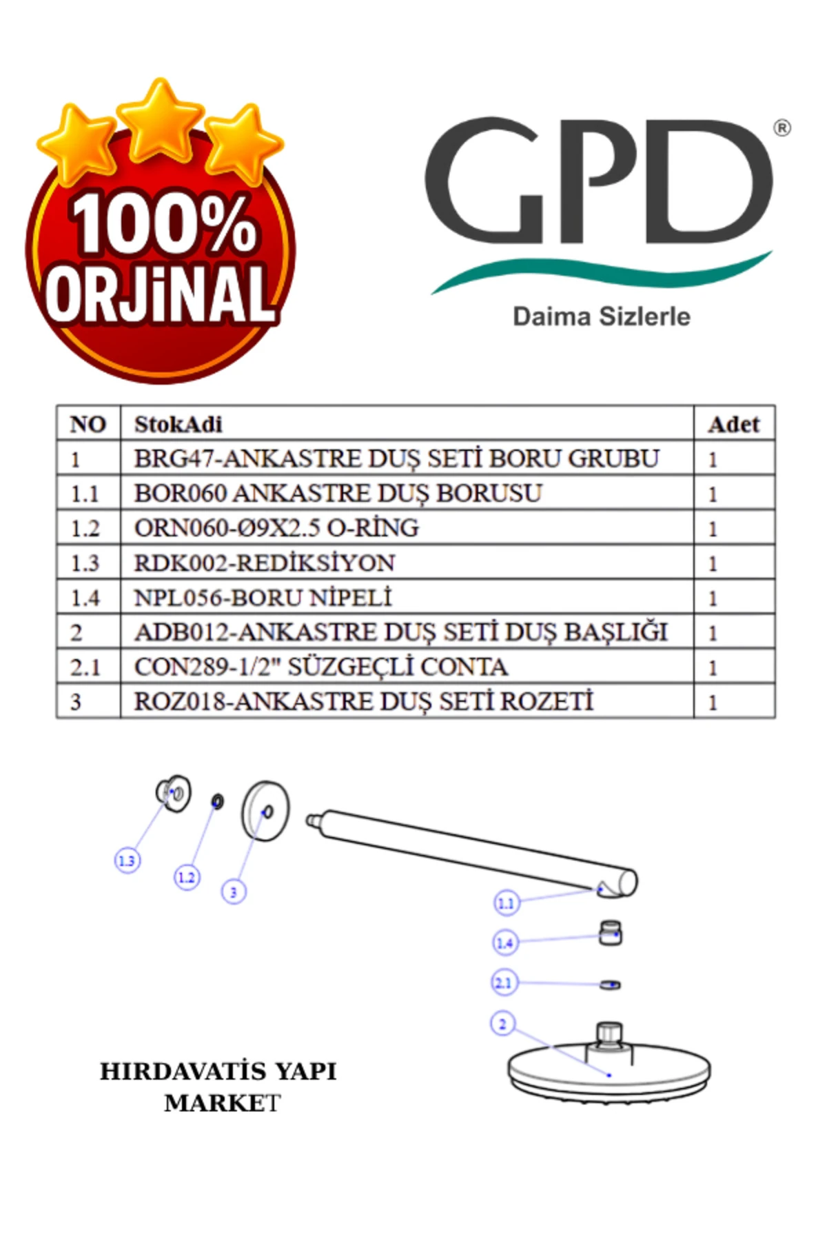 ADS07 Ankastre Duş Başlığı (Ø200)