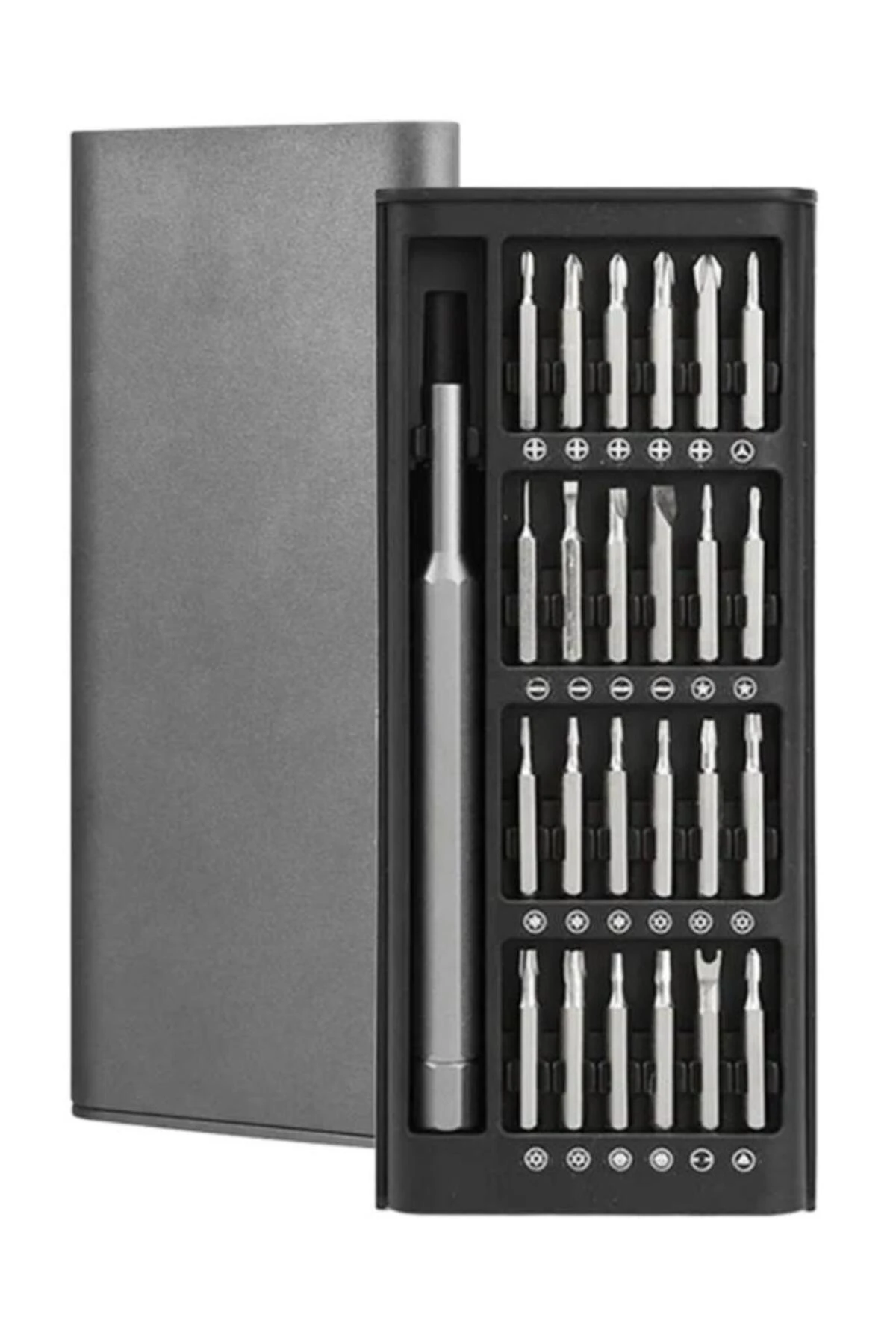 24 Parça Saatçi PC Gözlük Mıknatıslı Tornavida Seti Özel Kutulu