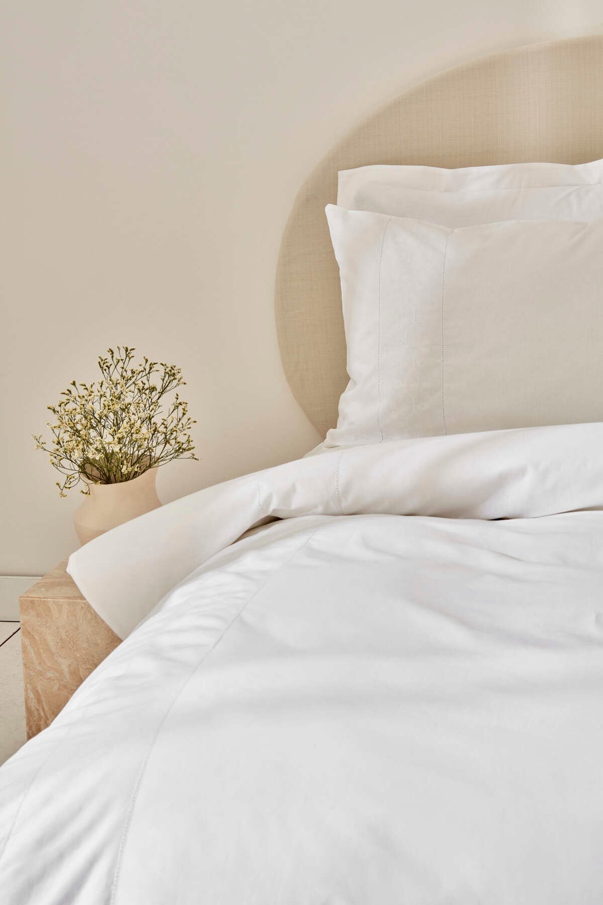White Collection Puff %100 Pamuk Çift Kişilik Nevresim Takımı Beyaz
