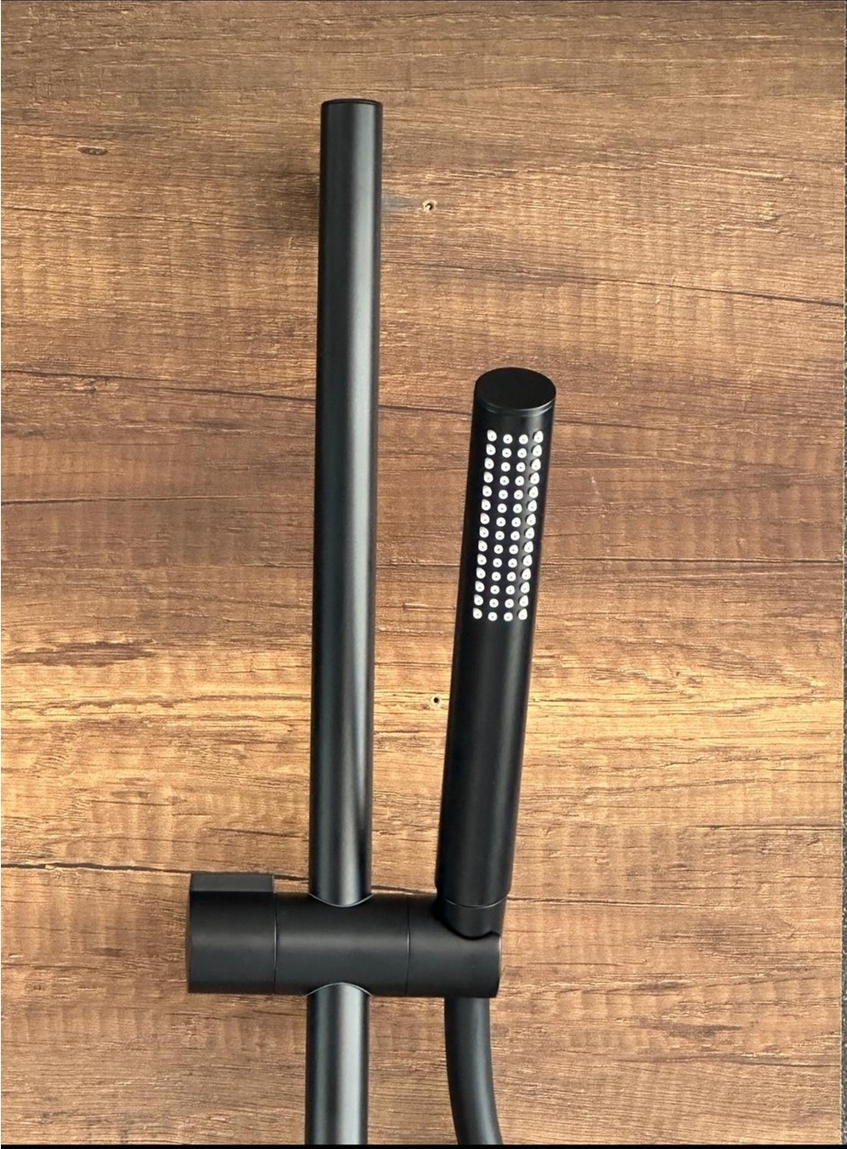 Slim 1 F Mat Siyah Sürgülü Duş Takımı A45725