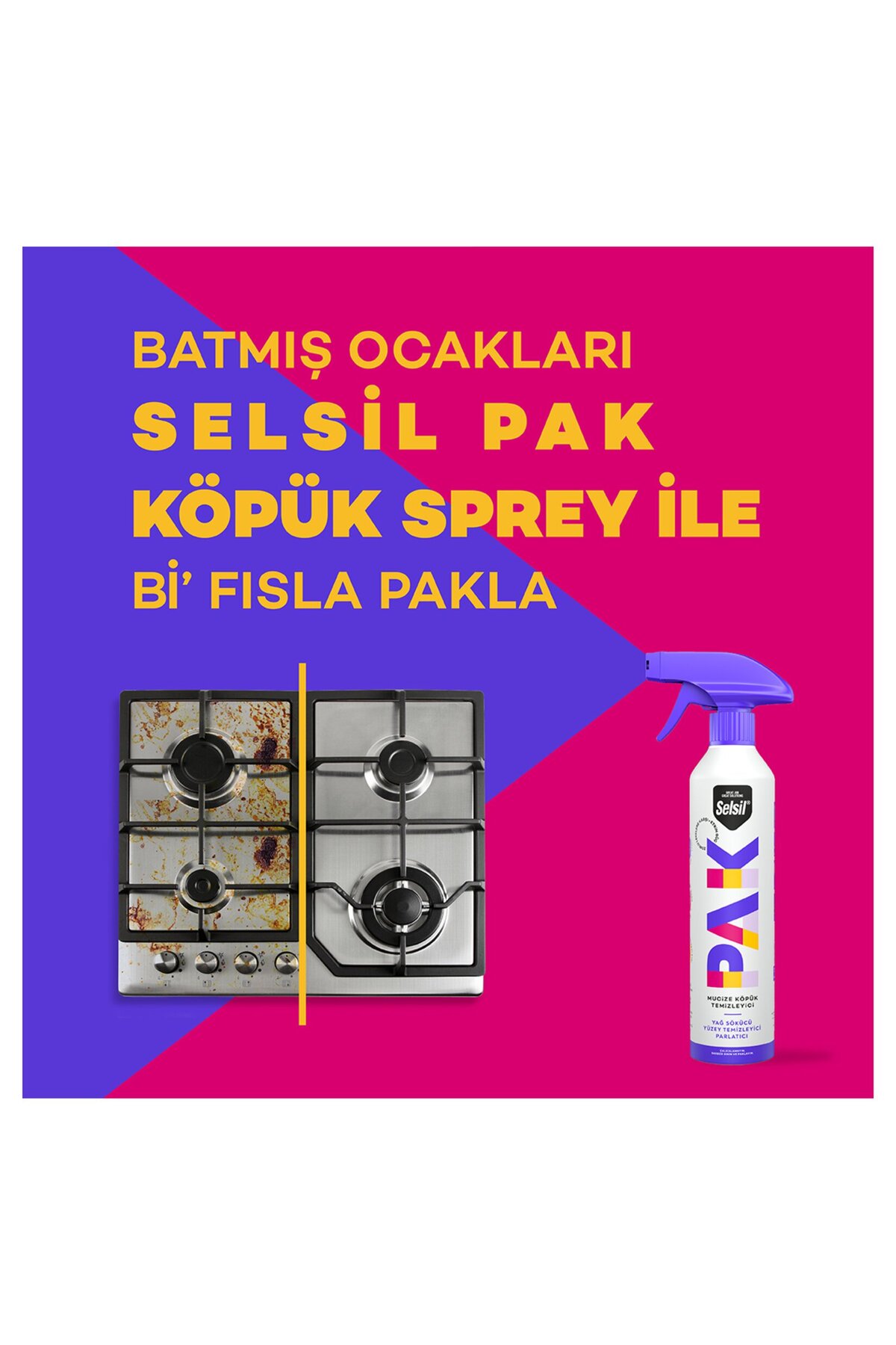 SELSİL selsilpak genel amaçlı mucizevi köpük temizleyici sprey