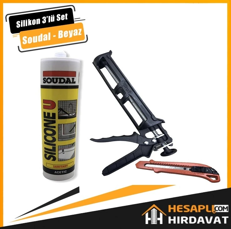 Beyaz Silikon Plastik Silikon Tabanca