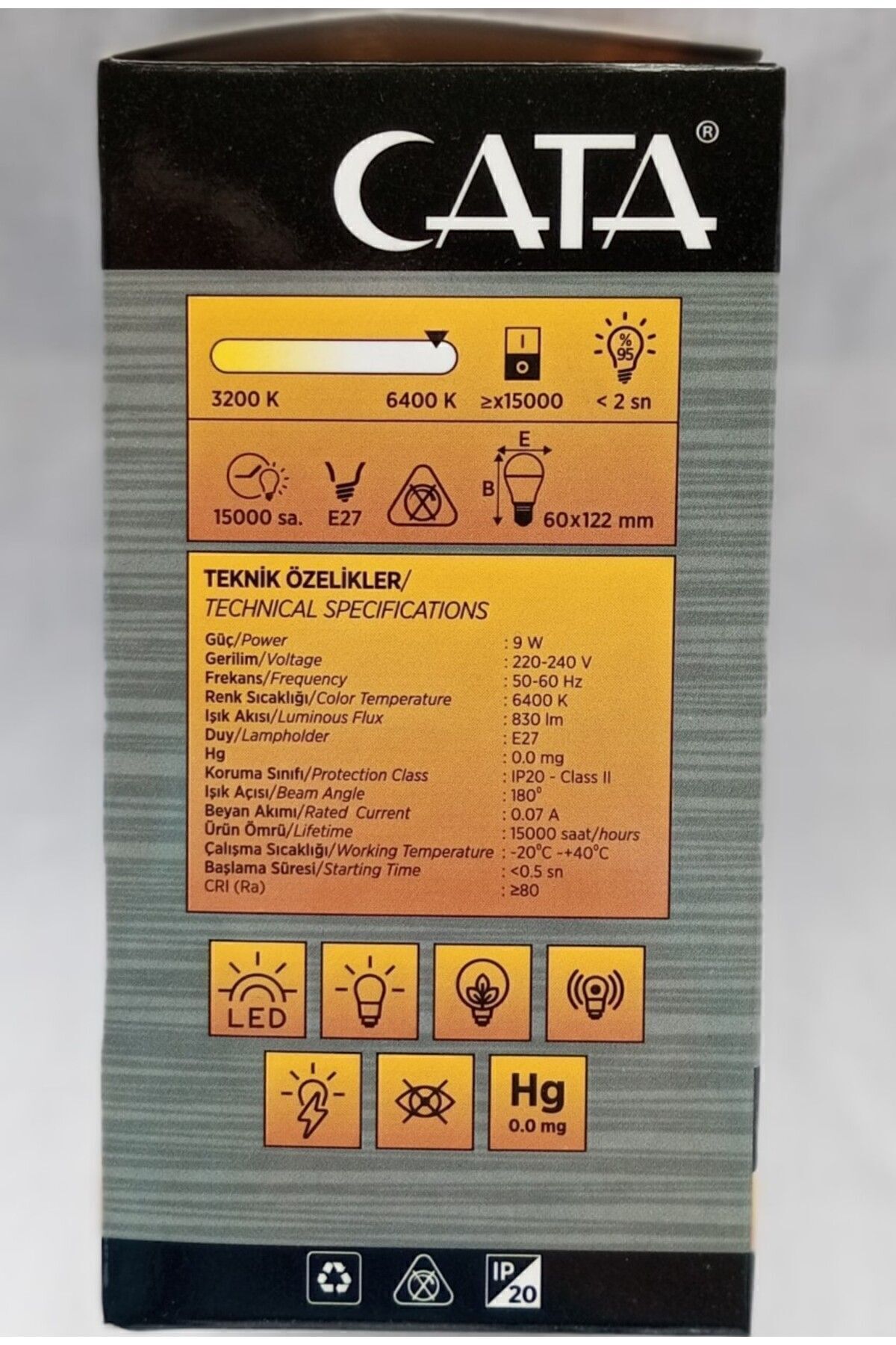 Şarjlı Led Ampül Ct-4229 (10 ADET)