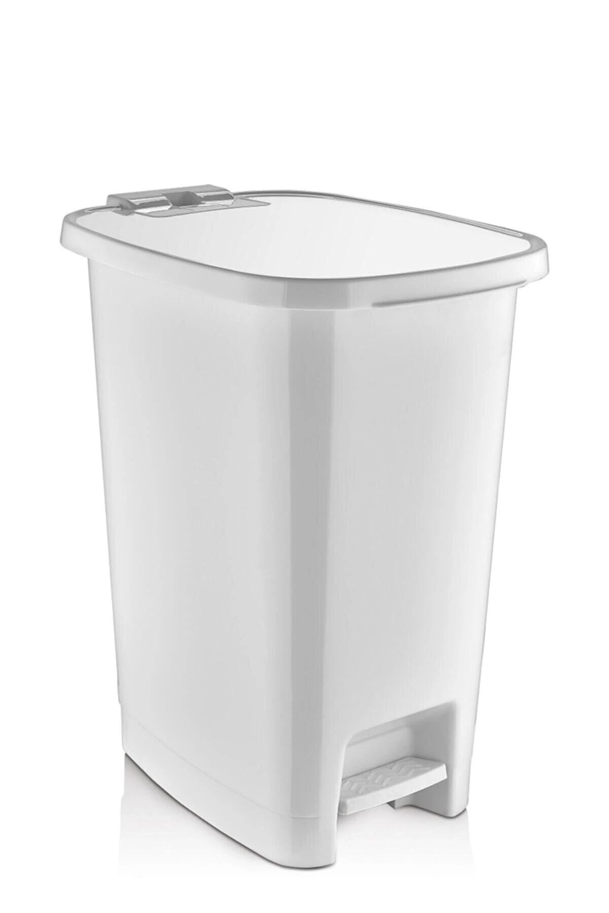 Beyaz Slim Pedallı Çöp Kutusu 25 Lt, şık ve pratik kullanım sağlar.