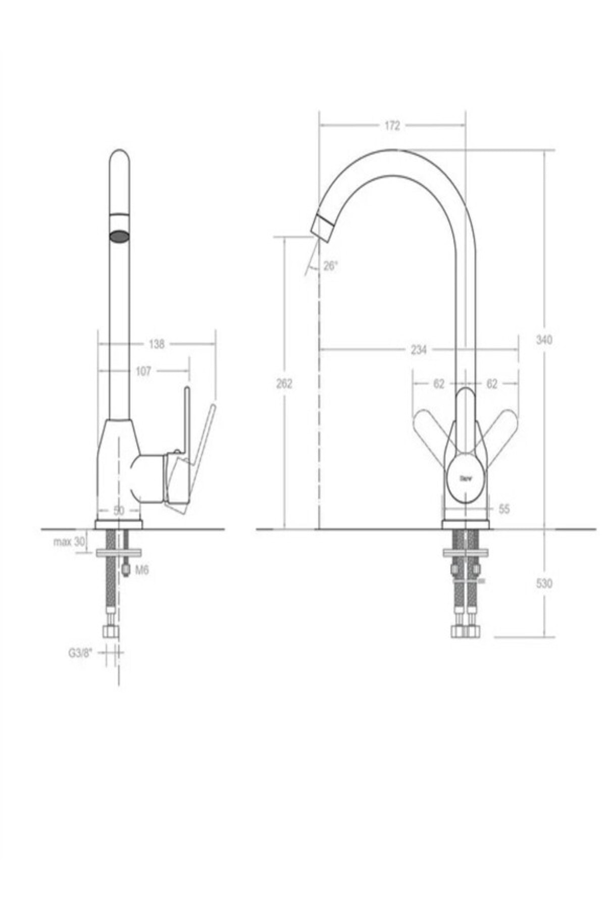 Stil Mix Gold Eviye Bataryası (Uzun Borulu)