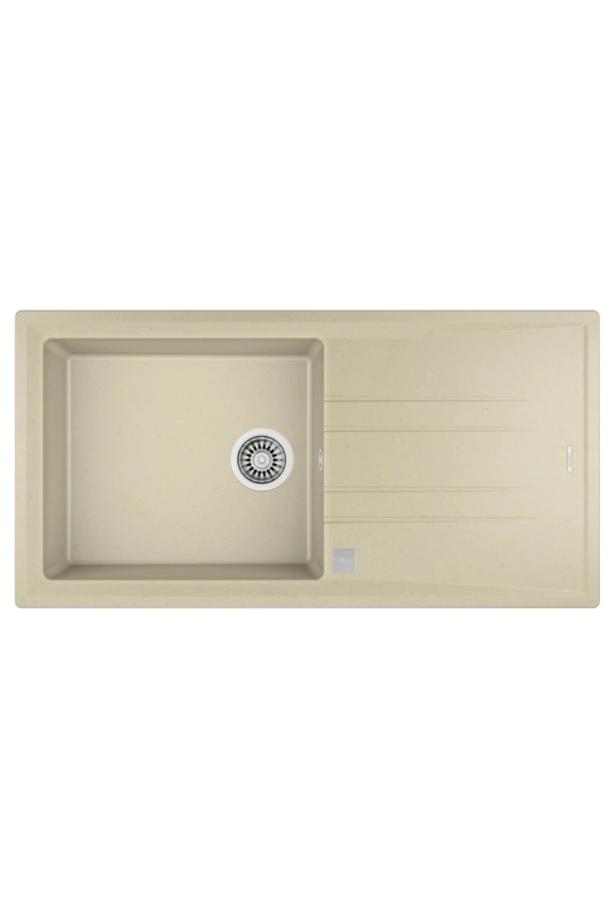 Stone 60 L-tg Tek Gözlü Tezgahüstü Topasbej Granit Evye