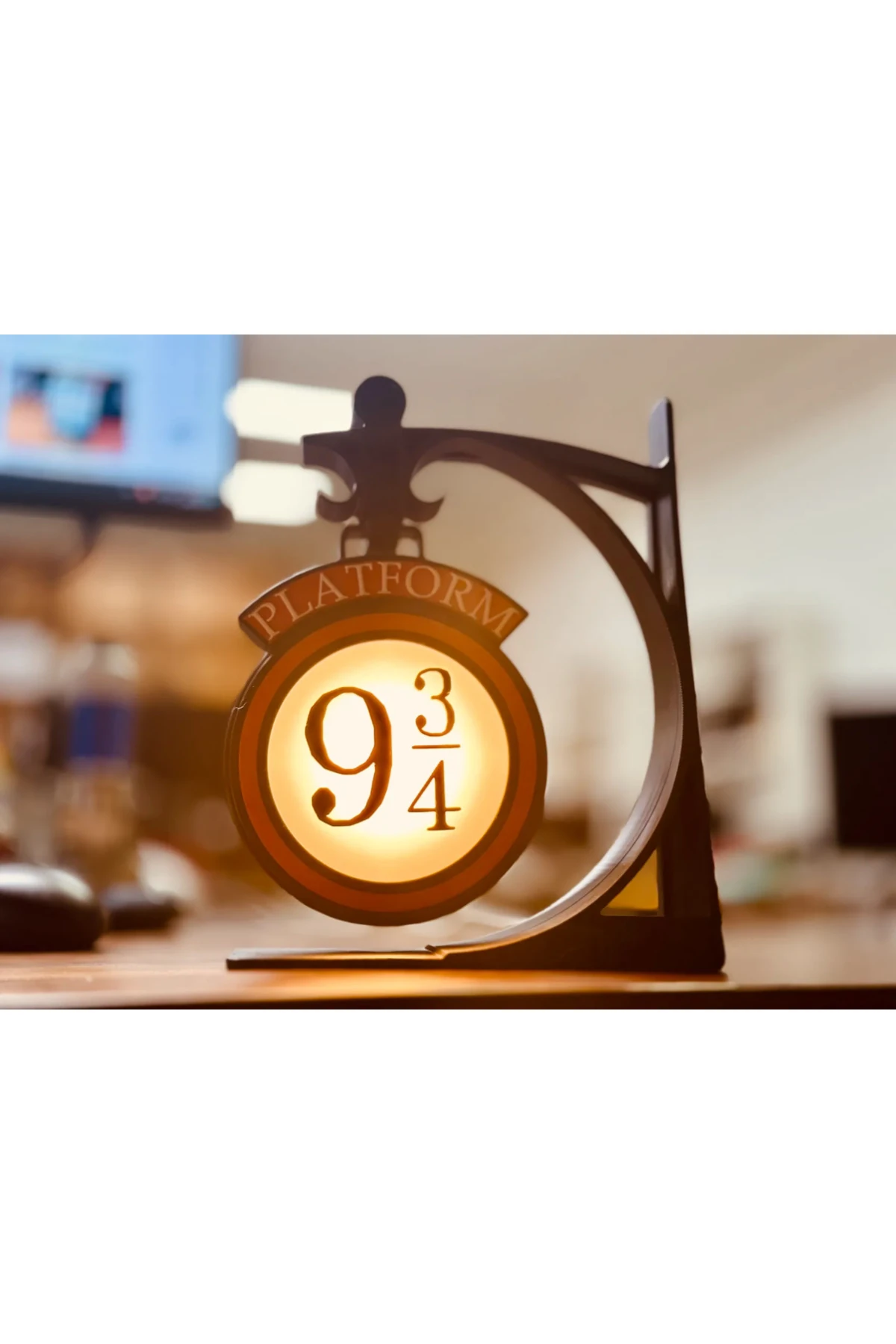Kahverengi Harry Potter Platform Masaüstü USB'li Aç kapa anahtarlı lamba