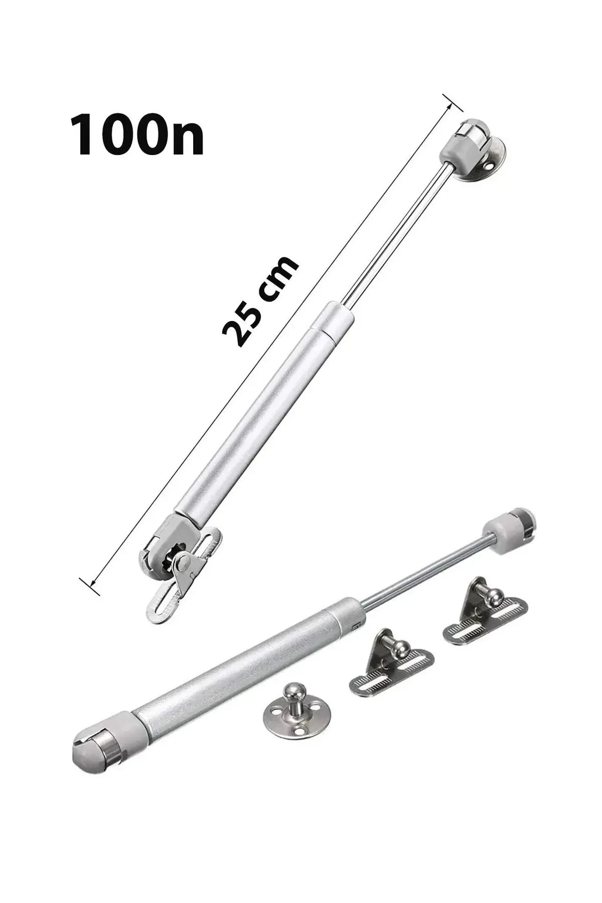 Gazlı Piston, Dolap Kapak Amortisörü Pistonu Kapağı Hidroliği 100N 25 Cm, YM 754