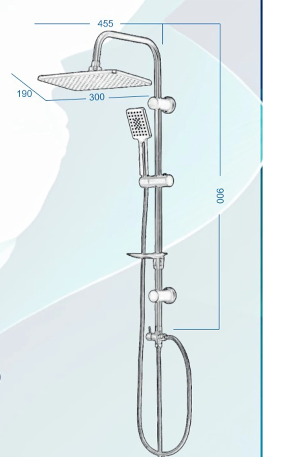 Tepe Yağmurlama Kirec Kırıcılı Ciba Duş Seti Pirinç Yönlendirici