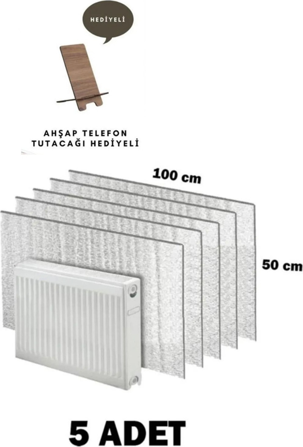 5 Adet Petek Radyatör Arkası Folyo Plaka Isı Yalıtım Folyosuısu Yalıtım Levhası Şilte Petek Yalıtım Levhası