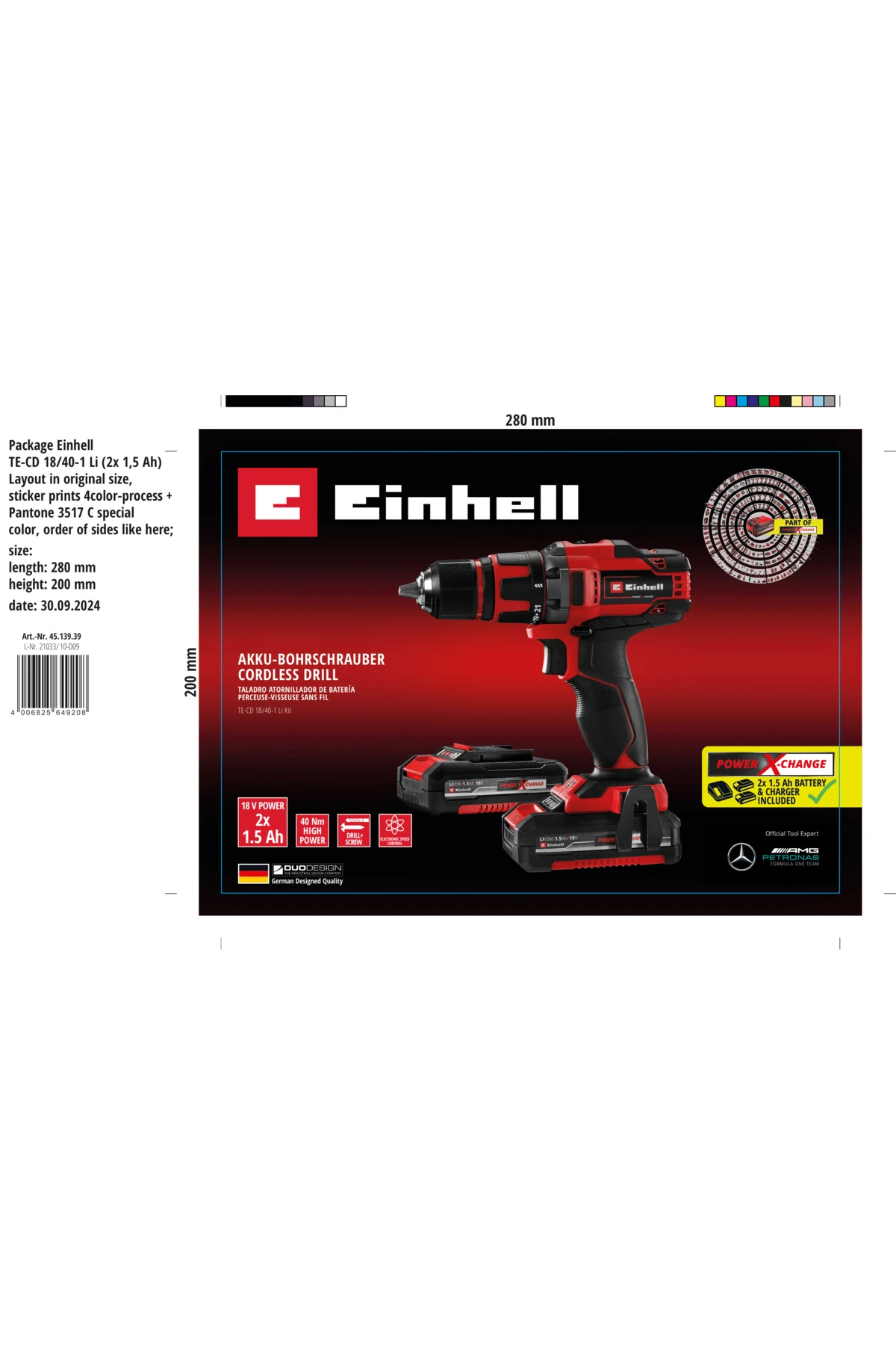 Te-cd 18/40-1 Li (2X1,5 AH), Akülü Vidalama - 4513939