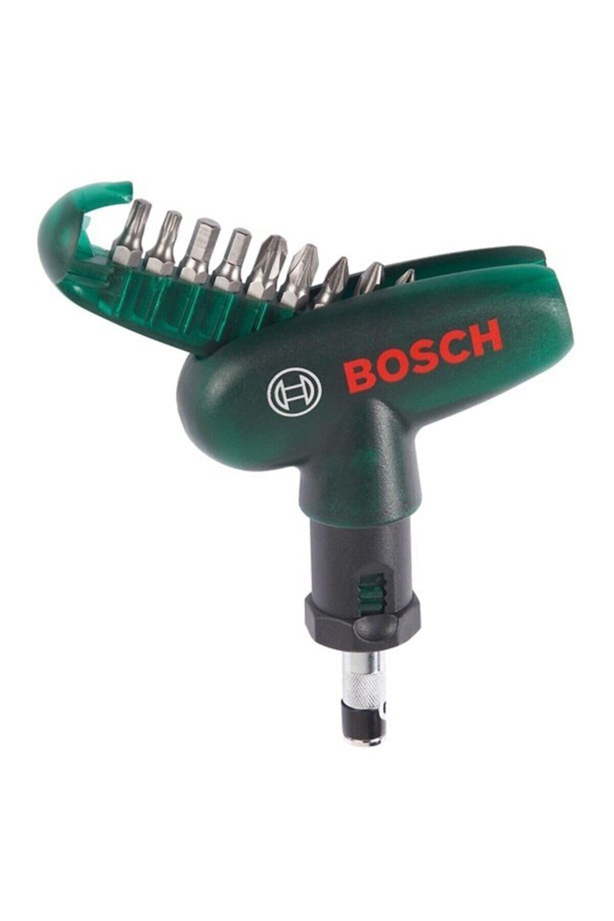 BOSCH 10 Parça Cırcırlı Tornavida Seti + 10 Parça Esnek Bükülebilir Vidalama Uzatma Adaptörü 30cm