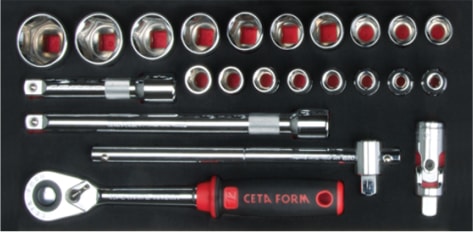 Ceta-Form 23 Parça 1/2” 6 Köşe Lokma Takımı