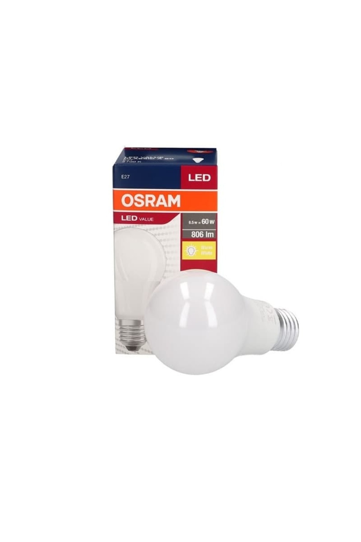 Led Value Ampul Sarı Işık 8.5 W 60Watt 5 Adet