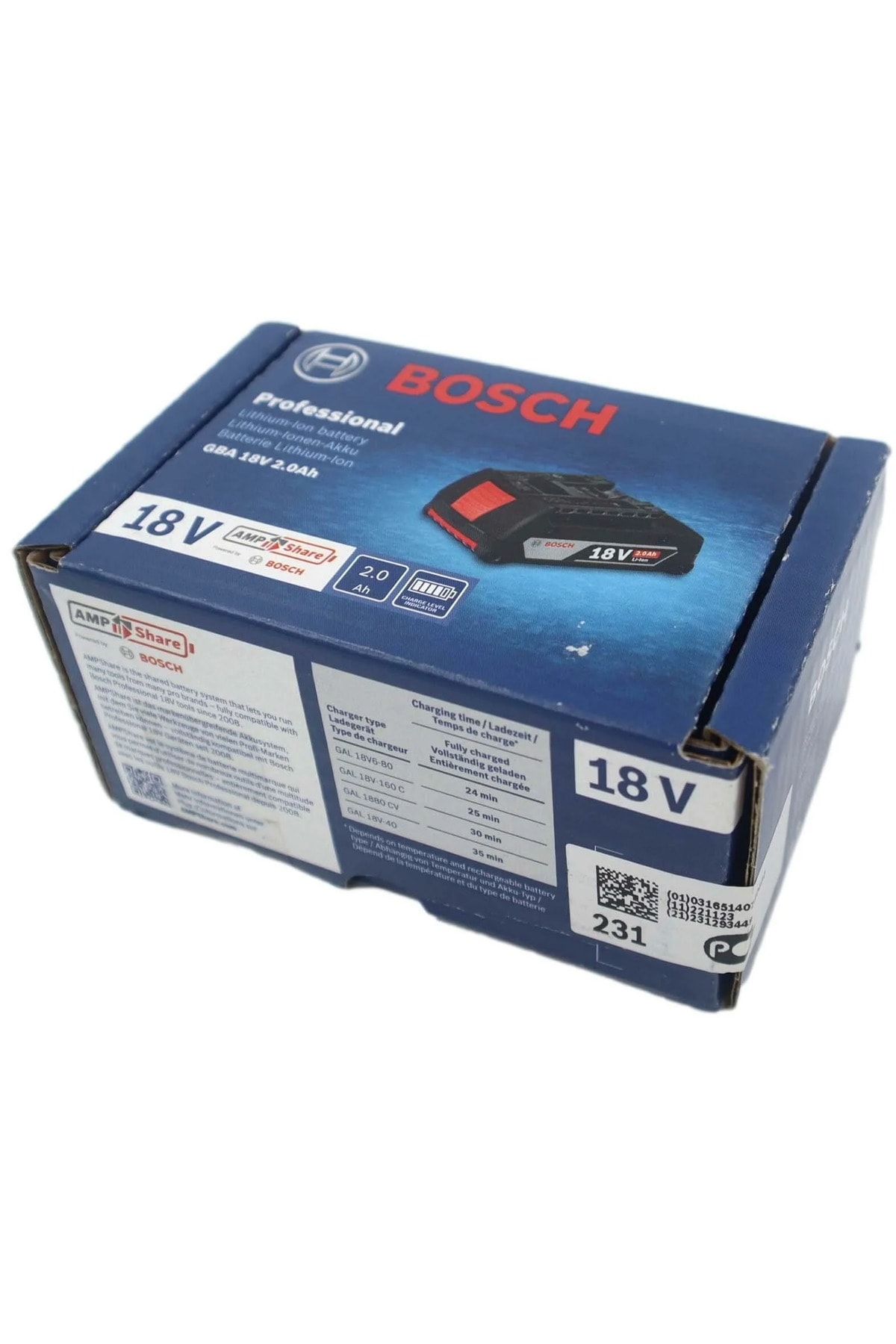 BOSCH Professional Gba 18 Volt 2 Ah Li-ion Akü 1600z00036