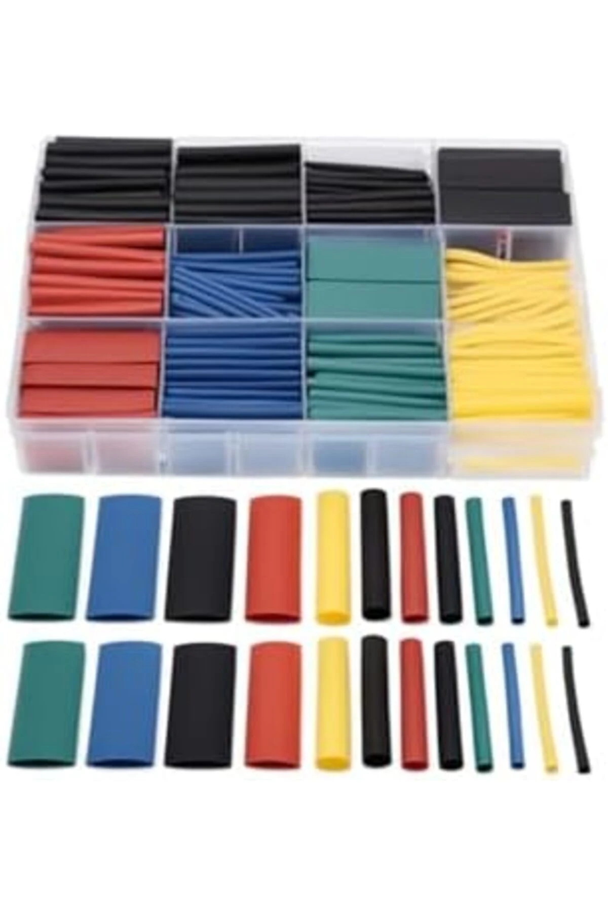 trendflare Isı ile Daralan Makaron 560 Parça Karışık Renk 2:1 Daralma Oranı Elektriksel İzolasyon ve