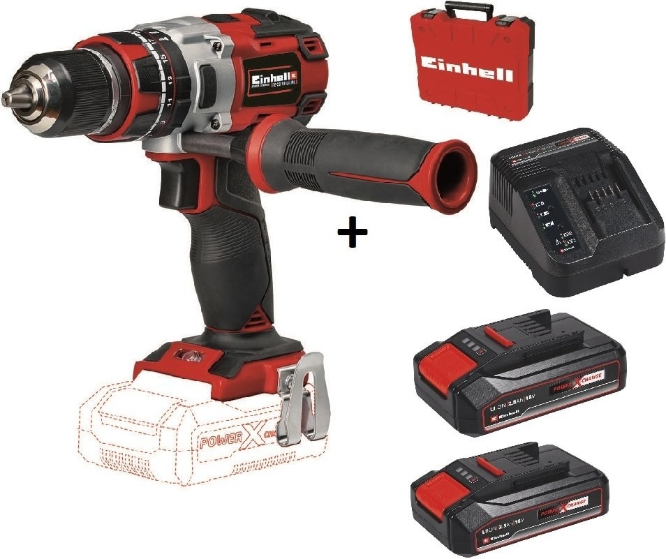 Te-Cd 18 Li-I Bl Akülü Darbeli Matkap Vidalama + 2* 2.5 Ah Starter Kit + Çanta