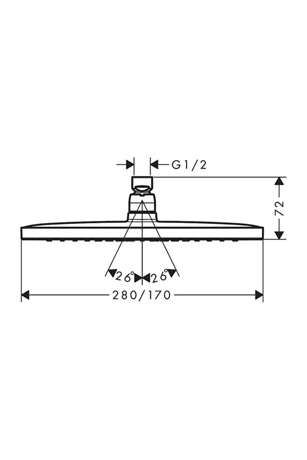 Croma E tepe Duşu 280 1 Jet Ecosmart - 26258000