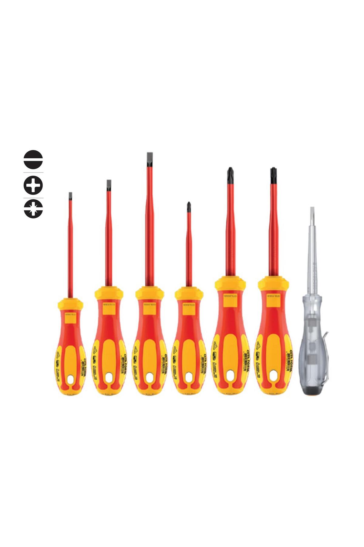 7 Parça 1000 Volt Vde Tornavida Takımı Slimline Serisi G99-701s