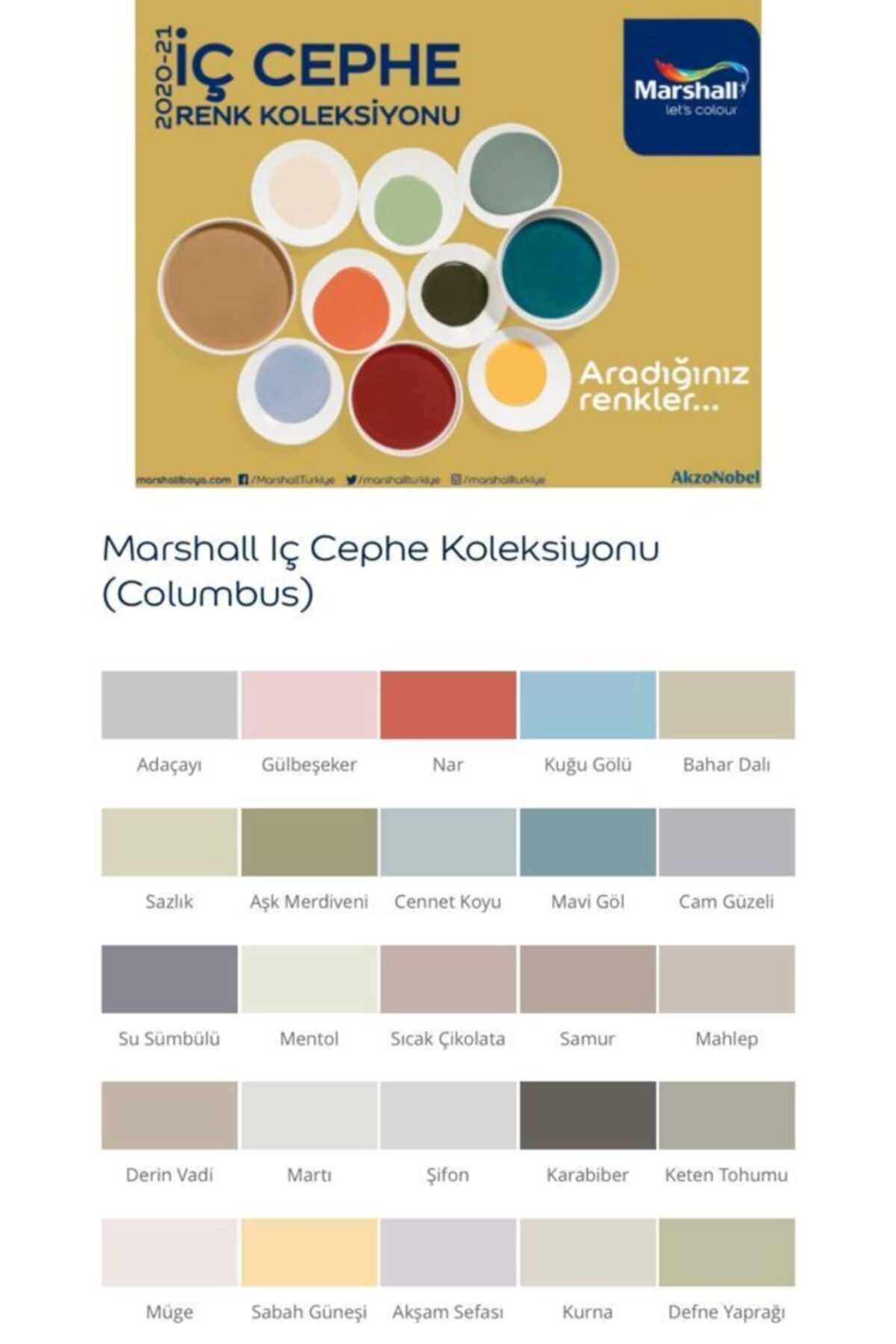 MARSHALL Antibakteriyel Silinebilen Boya Şampanya 2,5 Lt