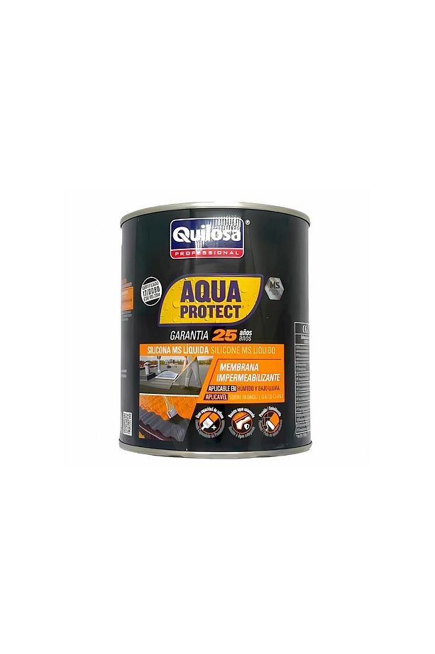 Quilosa Aqua Protect Likit Ms Silikon Elastik Kaplama Su Yalıtım Malzemesi 1KG antrasit gri