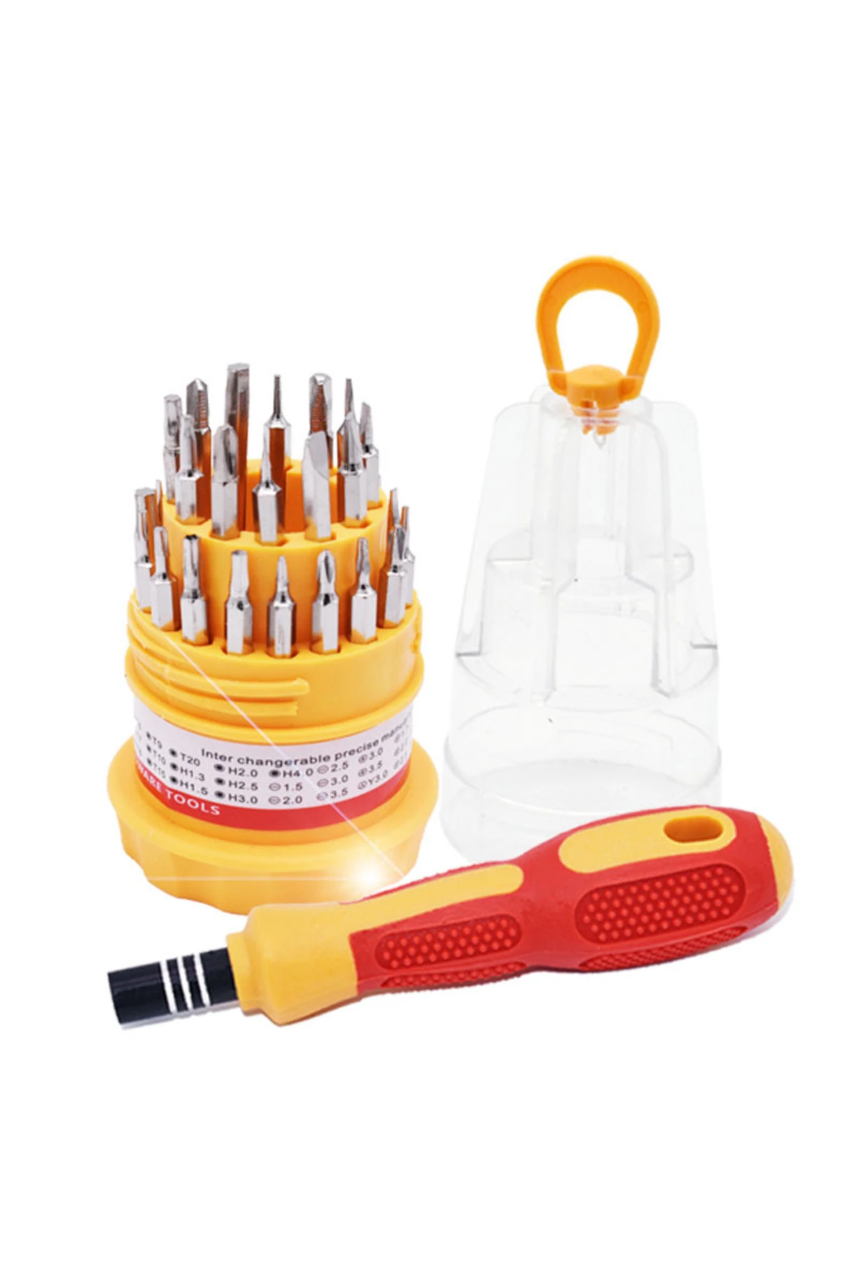 31 Parça Elektronikçi Tornavida Takımı Yıldız Düz Alyan Cep Telefonu Tamir Seti Saatçi takımı