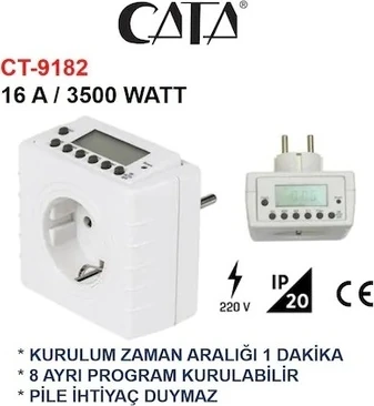 Ct 9182 Dijital Zaman Saati 3500 W