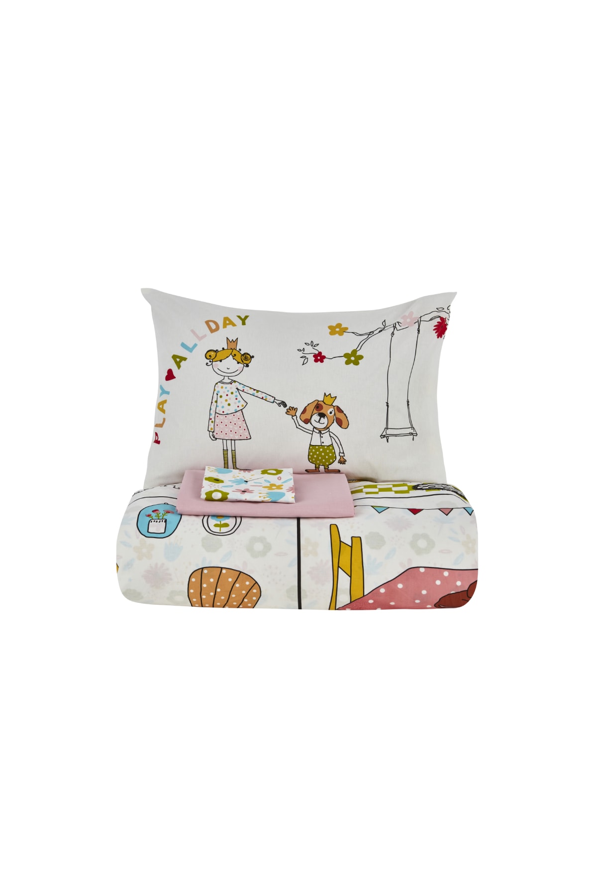 Nevresim Takımı %100 Pamuk Tek Kişilik Young Play Home (Fitted)