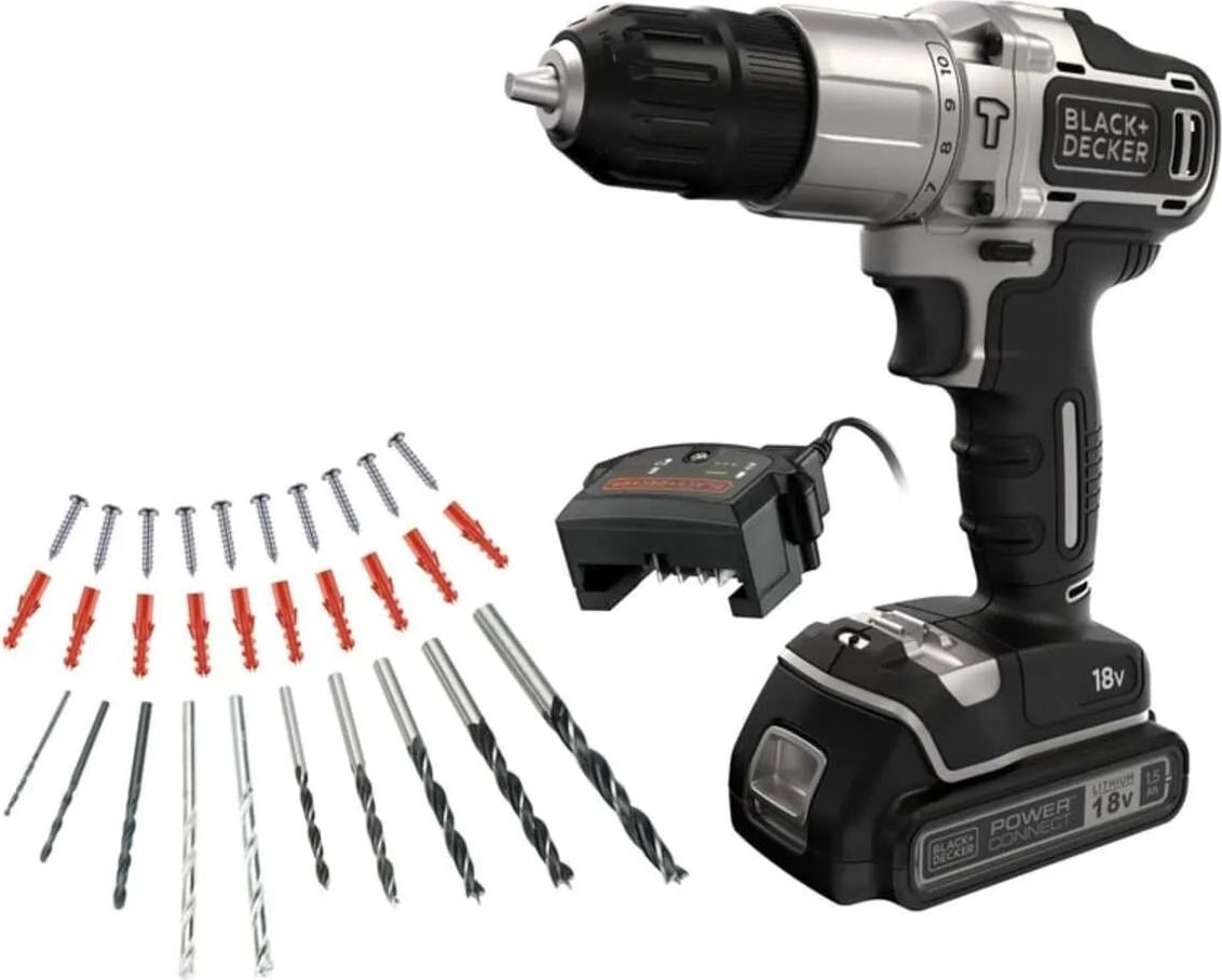18V 1.5Ah Darbeli Matkap Bataryası Kiti, Güçlü ve Dayanıklı Aksesuar Seti