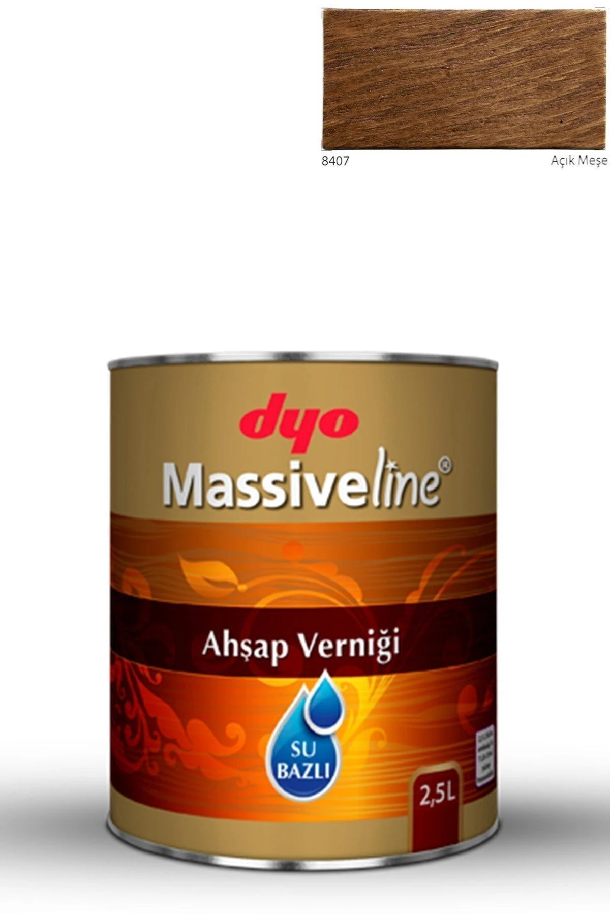 Dyo Massiveline Su Bazlı Ahşap Verniği 8407 Açık Meşe 2,5 Lt