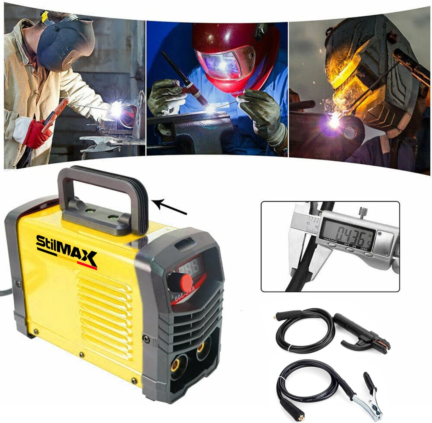 Germany Pro MmA200X Çift Kart Igbt Inverter Kaynak Makinesi Dijital Ekran Göstergeli 200A Çantalı
