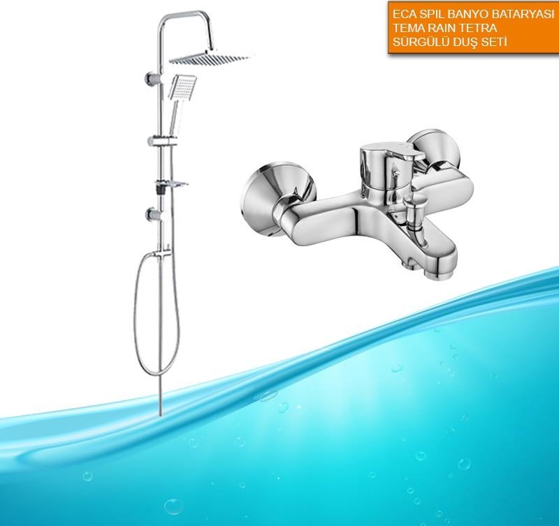 ECA Spil Banyo Bataryası Rain Tetra Duş Seti